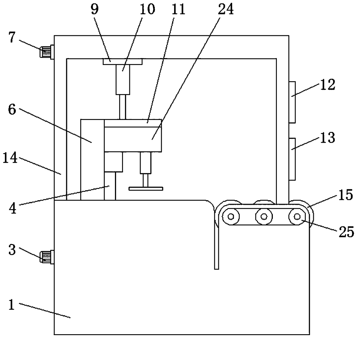 Slicing device with self-cleaning function based on computer technology