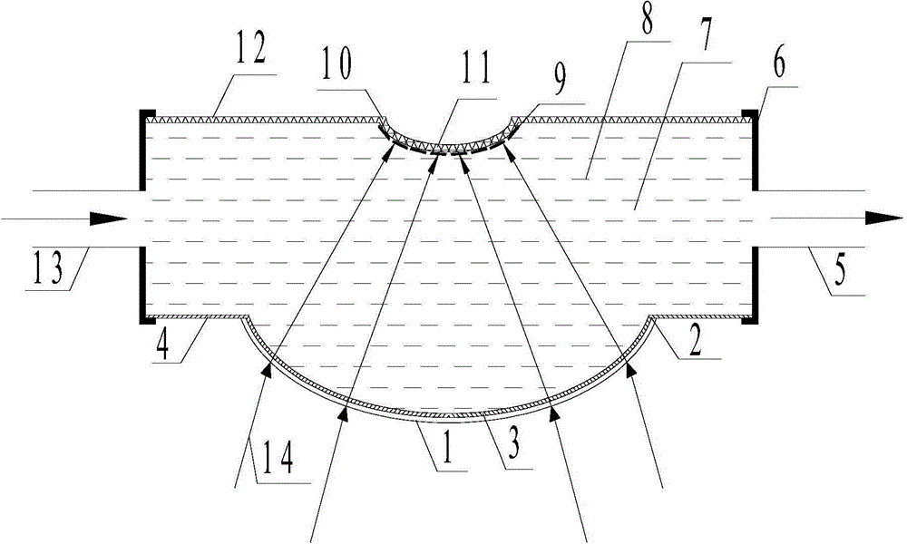 Solar photovoltaic receiver used for disk type high-power concentration system