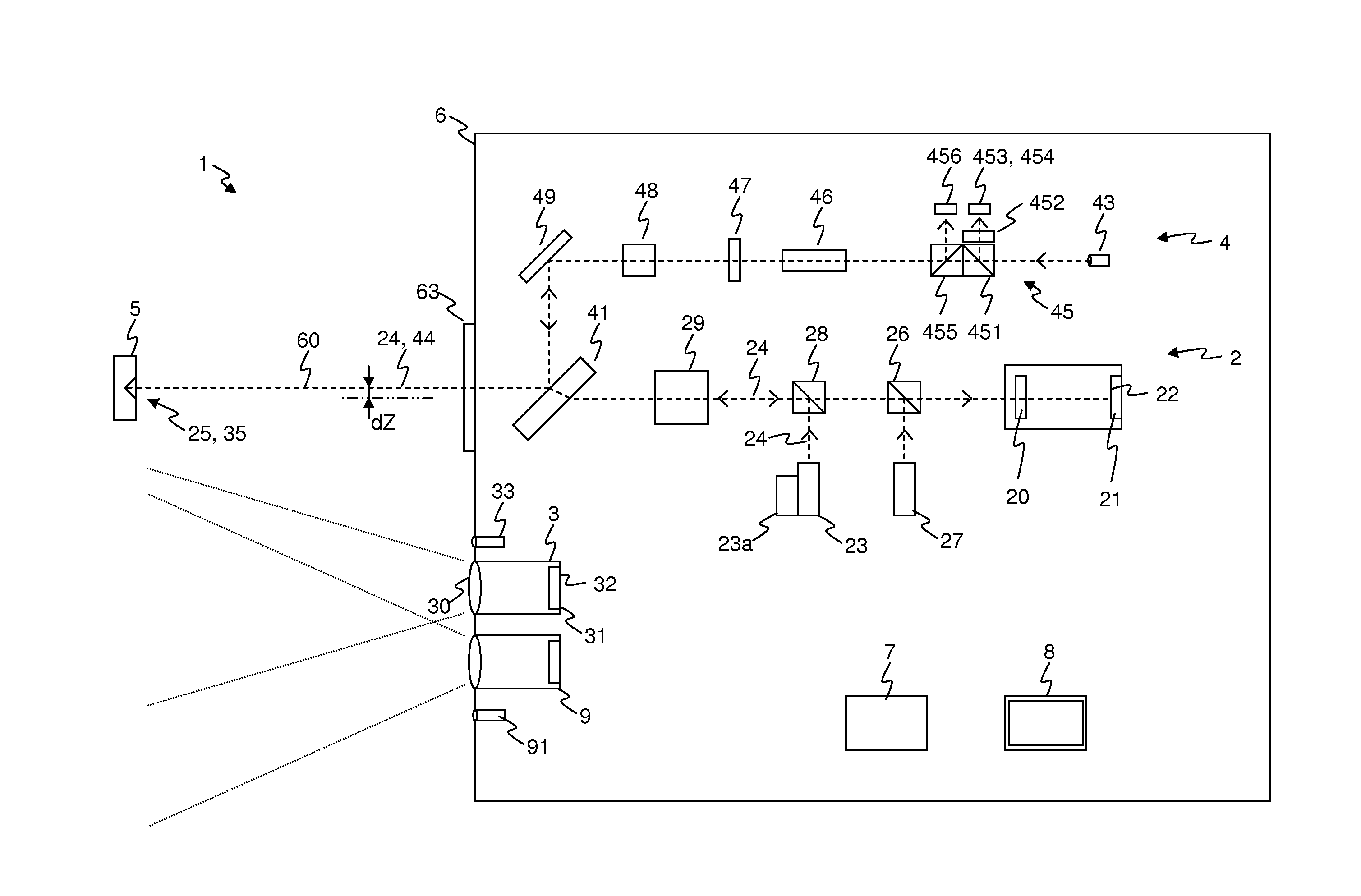 Coordinate measuring device having automatic target detection