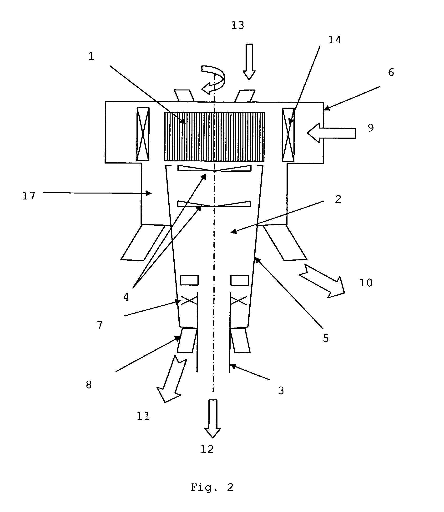 Classifier for granular material