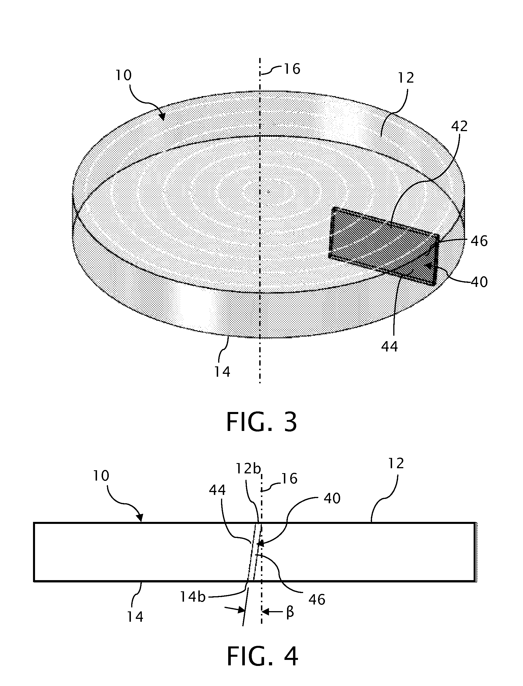 Skewed sectional measurement of striated glass