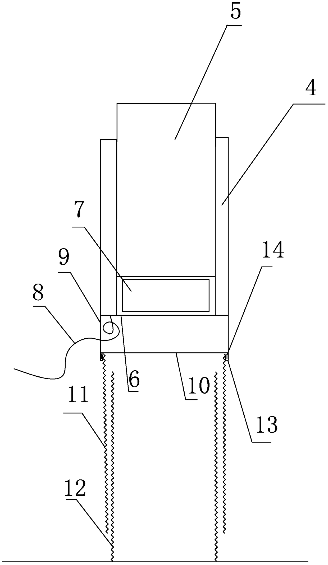 A similar simulation system with an automatic support measuring roof pressure device