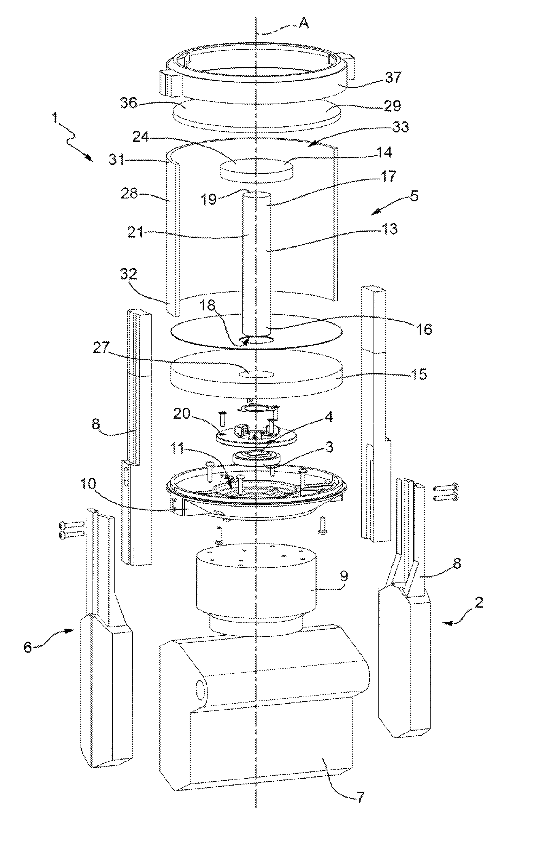 LED lighting device, in particular catadioptric spotlight