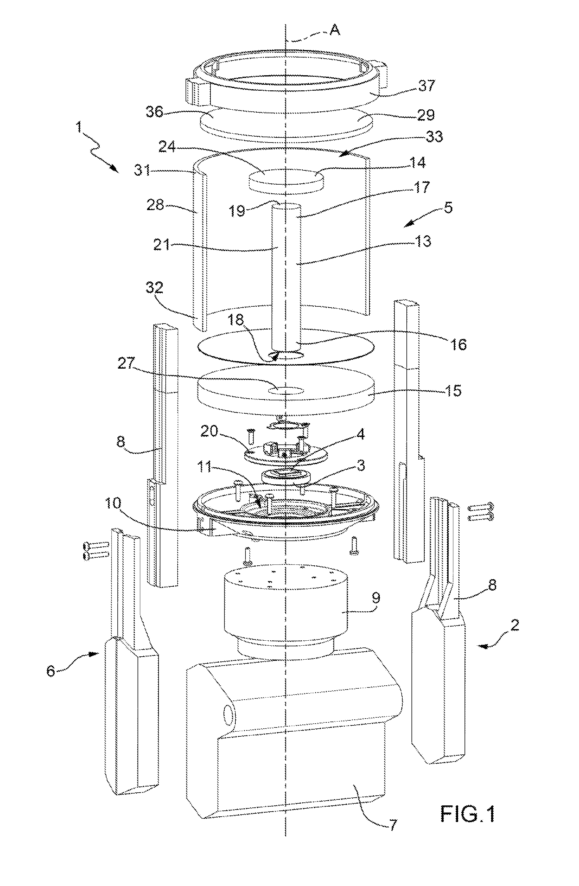 LED lighting device, in particular catadioptric spotlight