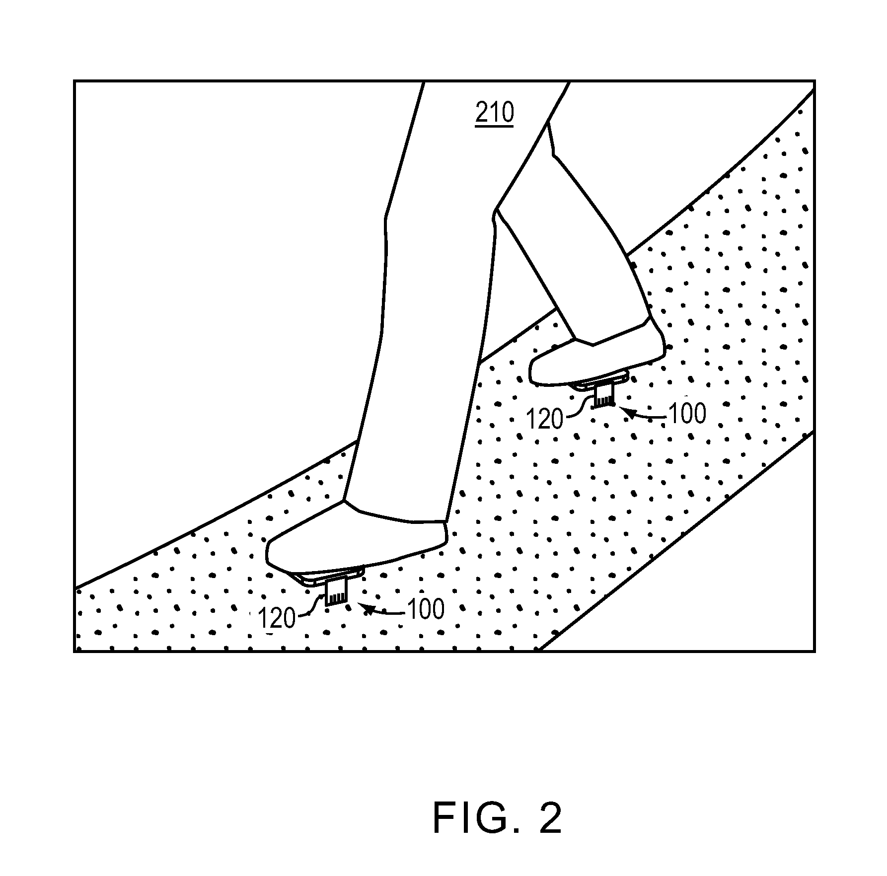 Hiking boot attachment for descending slopes