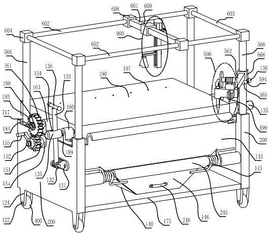 Titanium alloy glass detecting system with gears, turnplate, screw camera and bearing corner presser plates