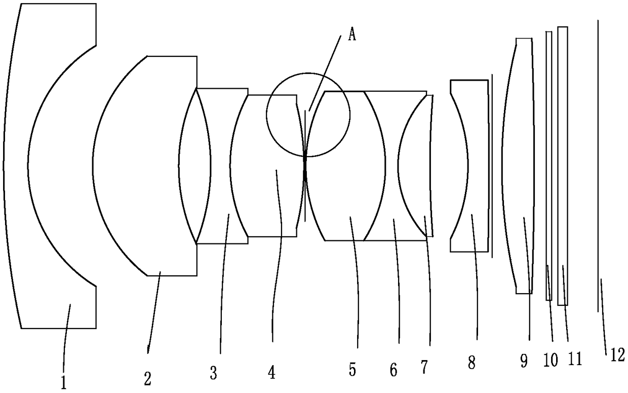 Single-chip internal-focusing optical lens