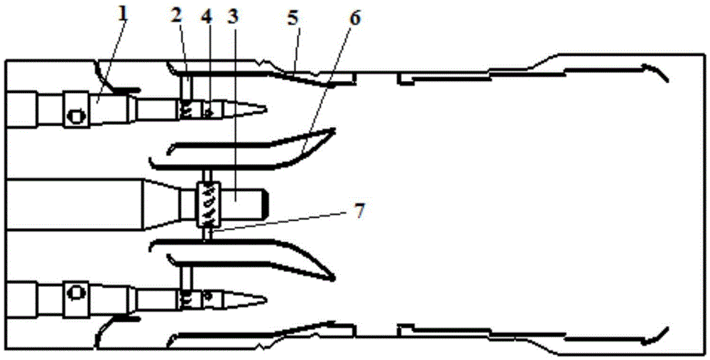 Rotational flow blade of combustion chamber of ground gas turbine