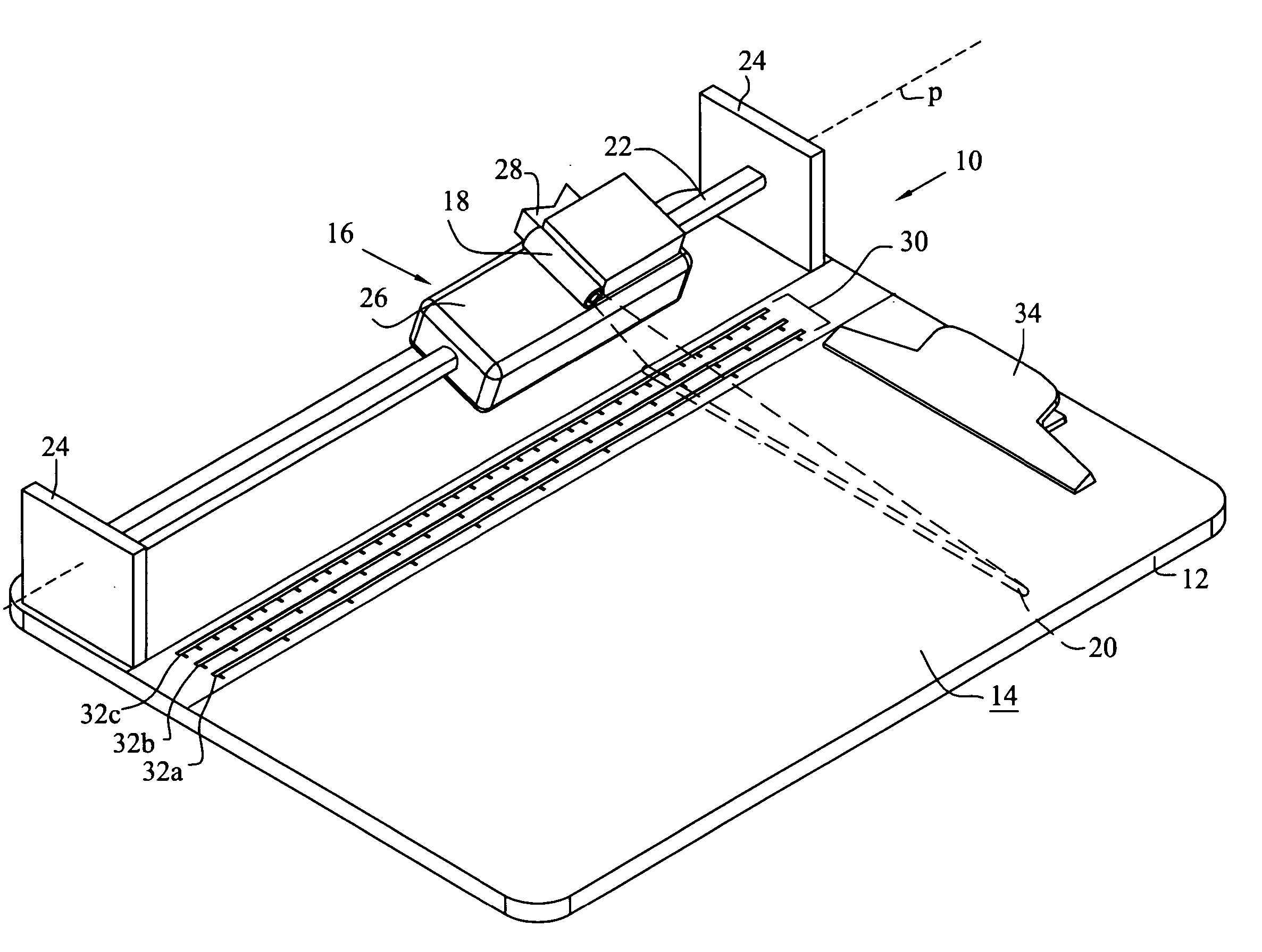 Laser guided work device