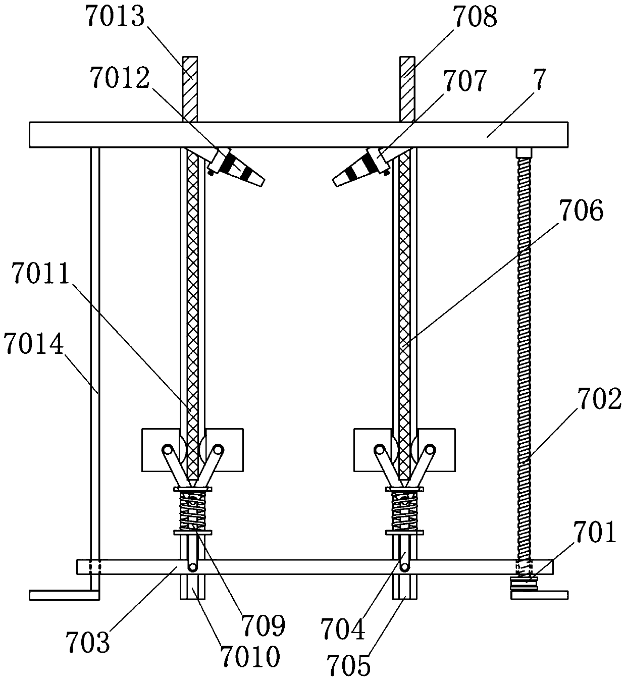 Dust falling and explosion preventing device for flour