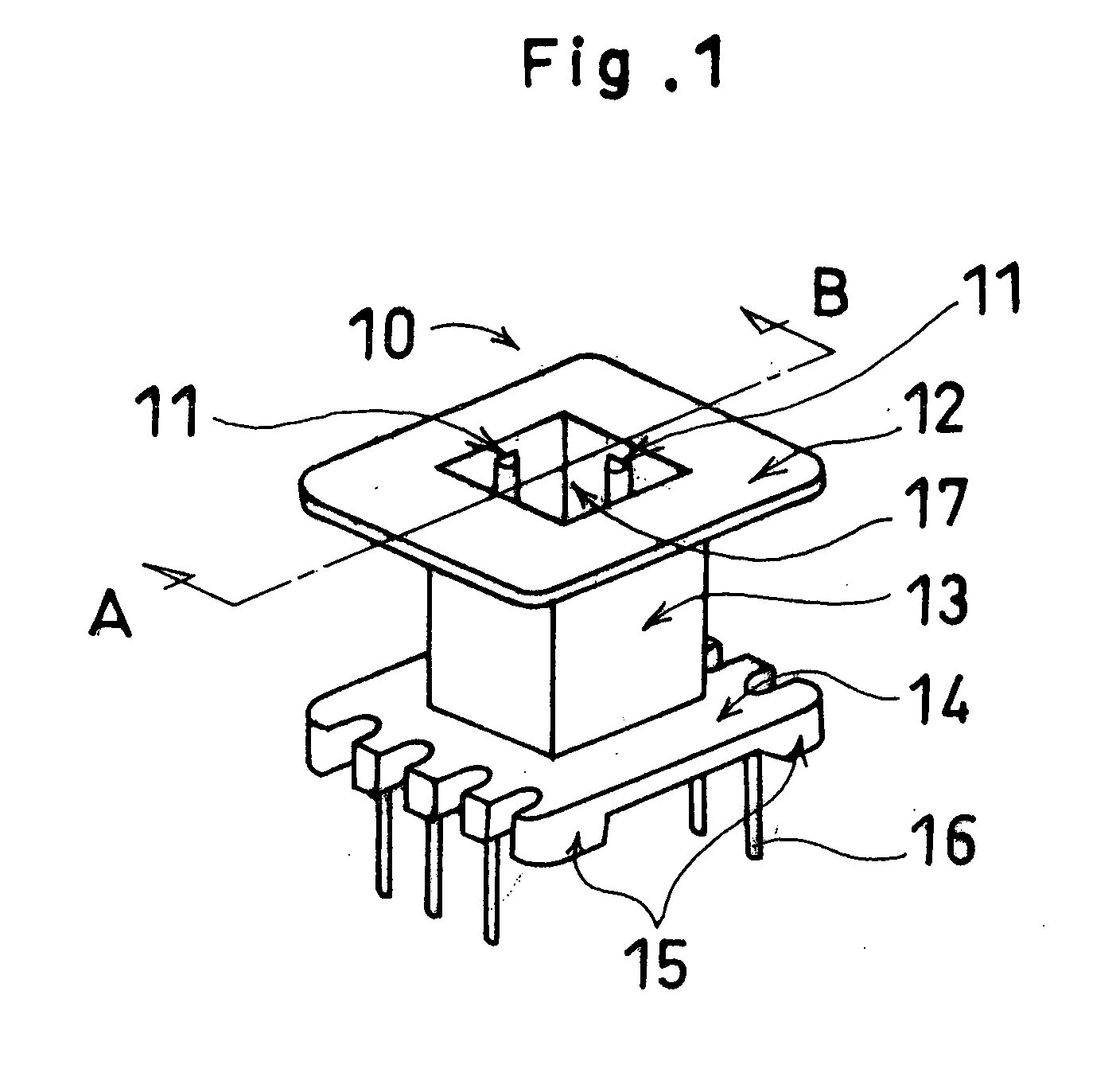 Coil bobbin with core spacing mechanisms