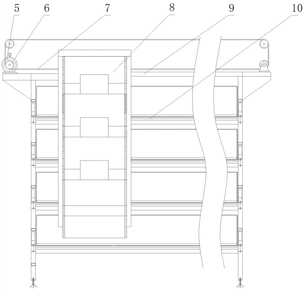 Full-automatic quail cultivating cage