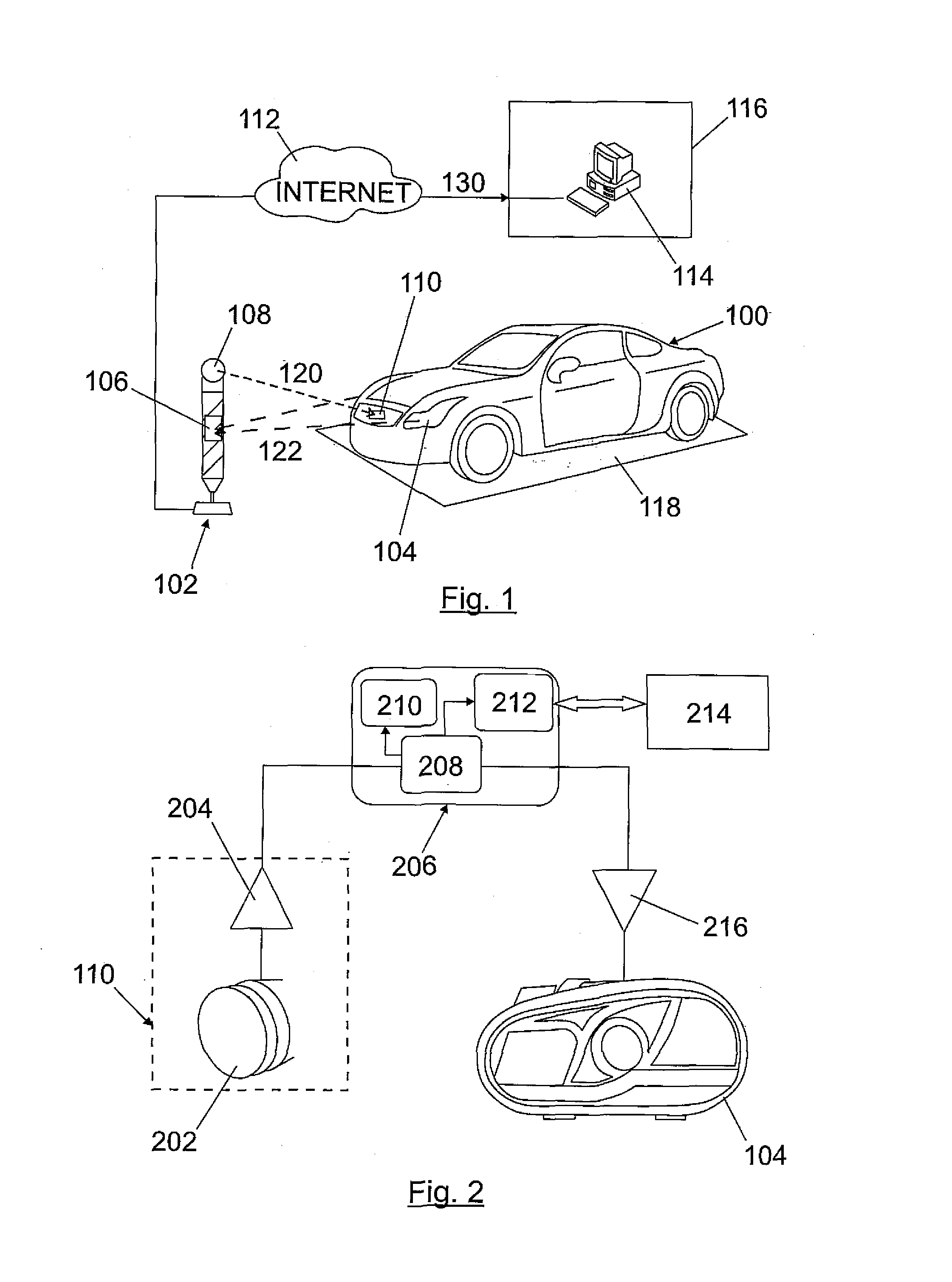 System and method for the access to information contained in motor vehicles