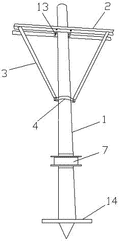 Telegraph pole for building construction