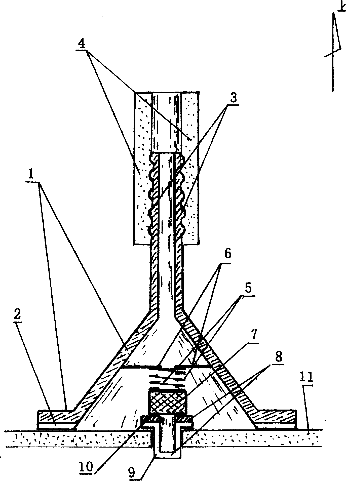 Suction disc vacuum pumping method for smoothing interlining wall, container wall