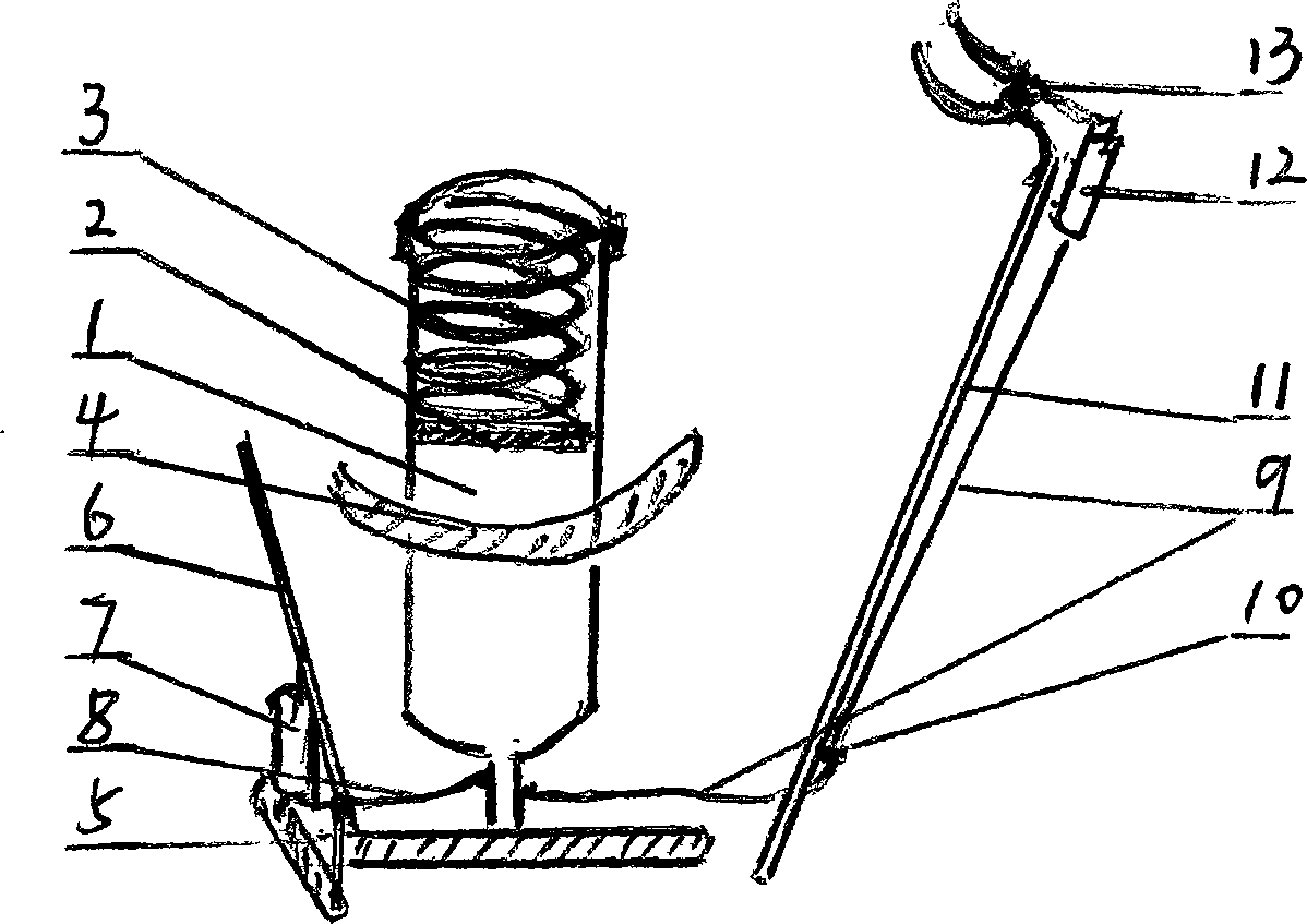 Pneumatic fruit tree pruning device