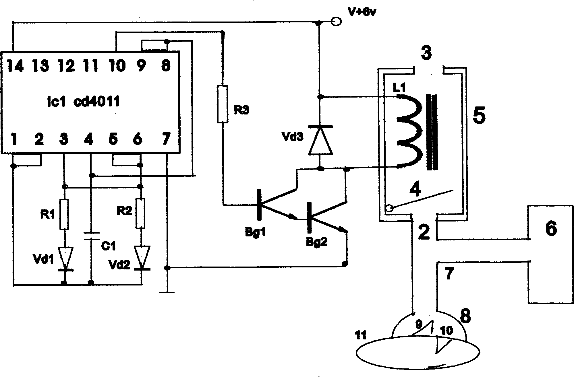 Control circuit of breathing machine electromagnetic valve for critically ill patients