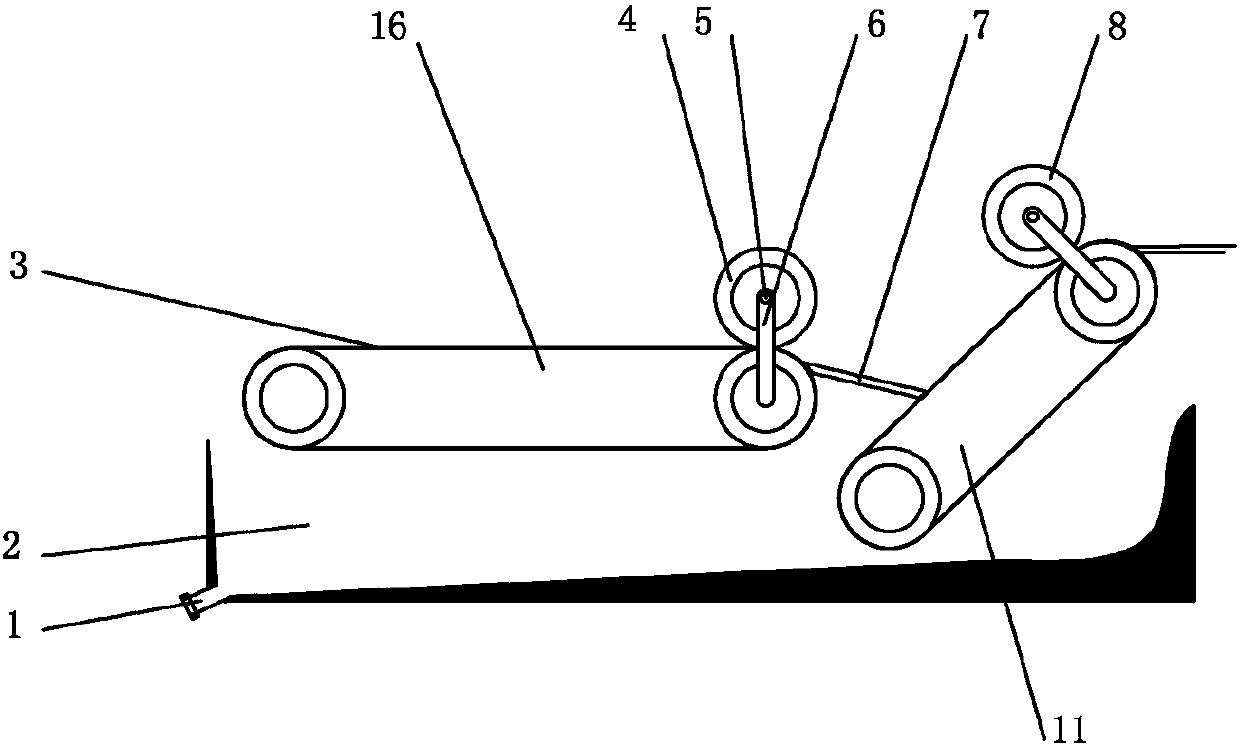 A functional non-woven fabric continuous conveying device