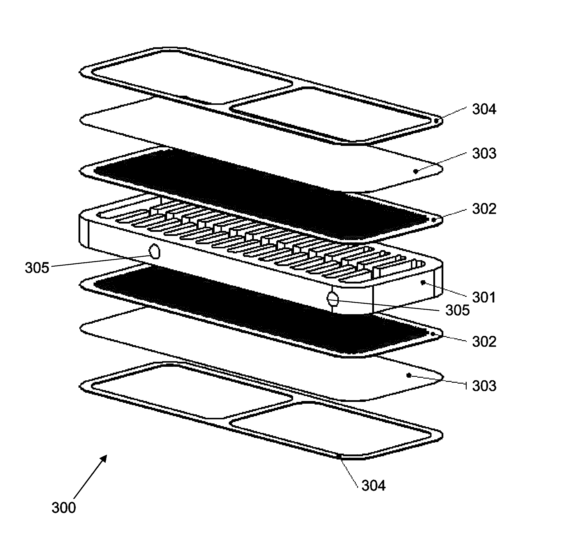 Array of planar membrane modules for producing hydrogen