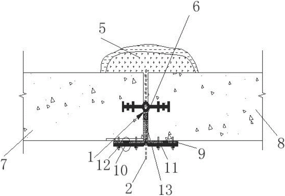 Tunnel and city pipe gallery leakage expansion joint repairing method and expansion joint device