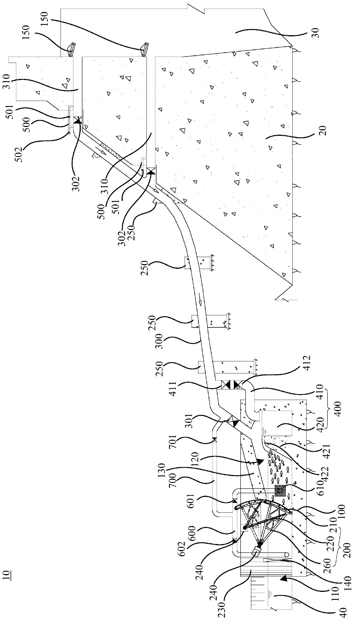 Gate valve pipe-type fish passing method