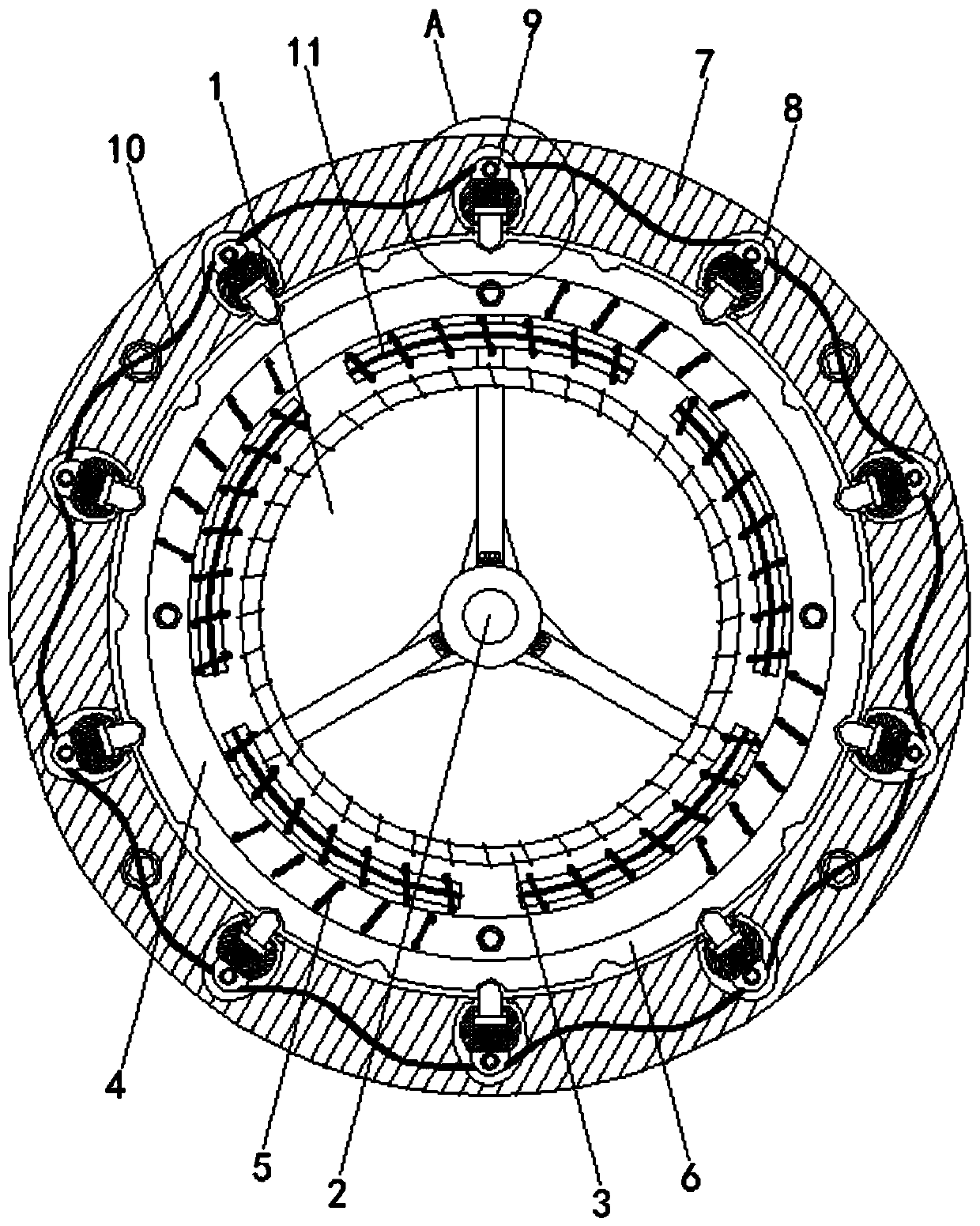 Transmission shaft component stall self-locking mechanism applied to wind generating set