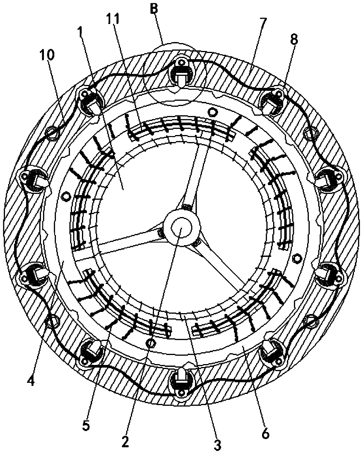 Transmission shaft component stall self-locking mechanism applied to wind generating set