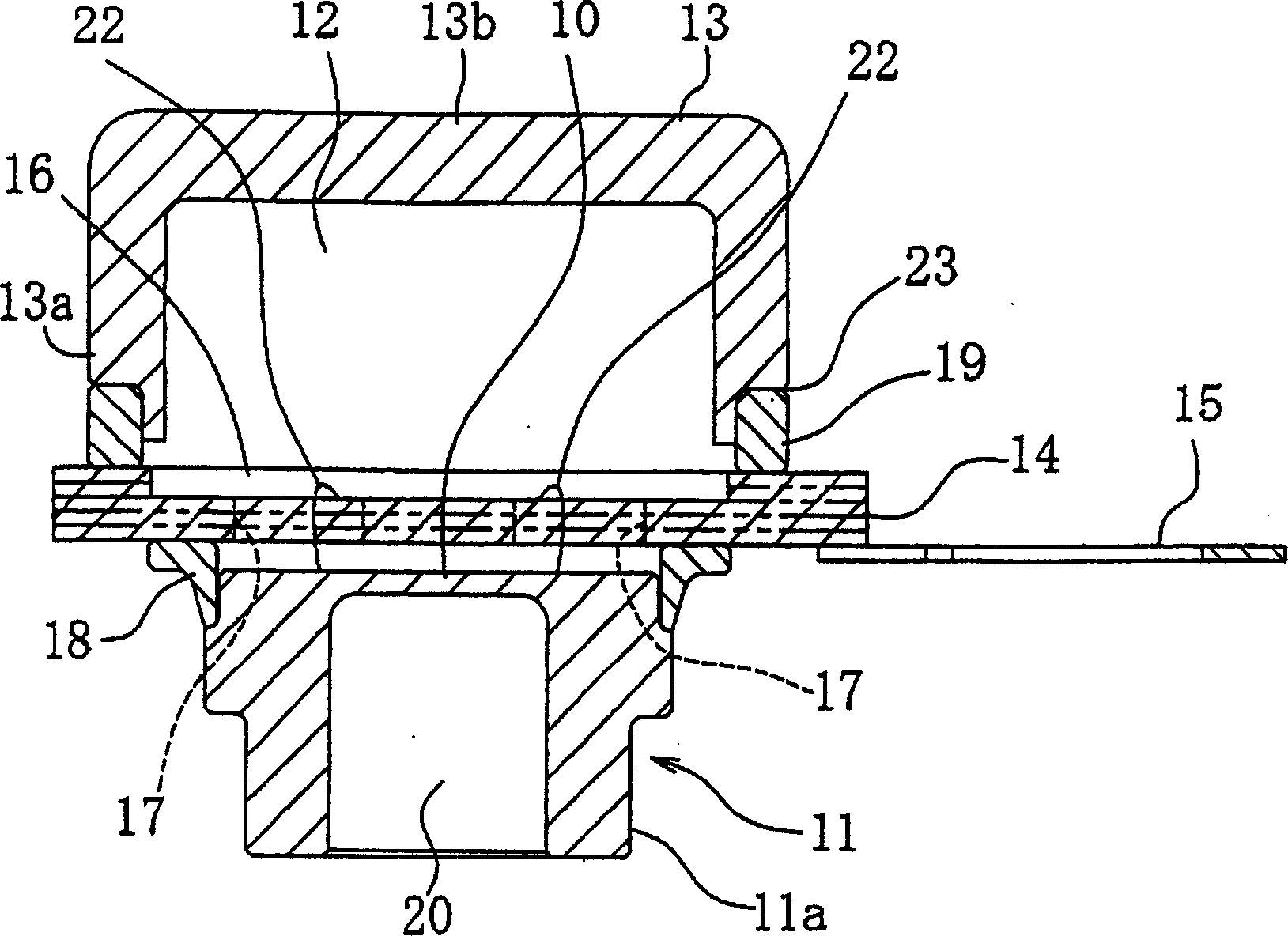 Absolute pressure type pressure sensor