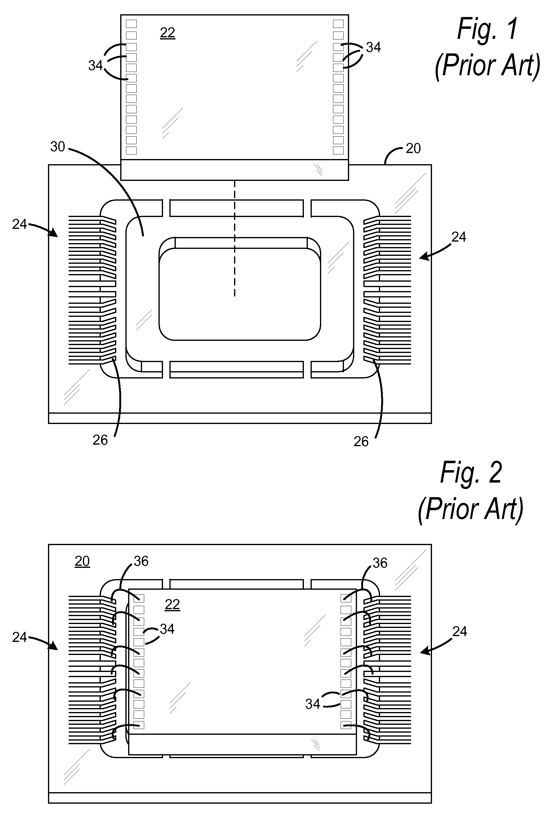 Package stacking using unbalanced molded tsop