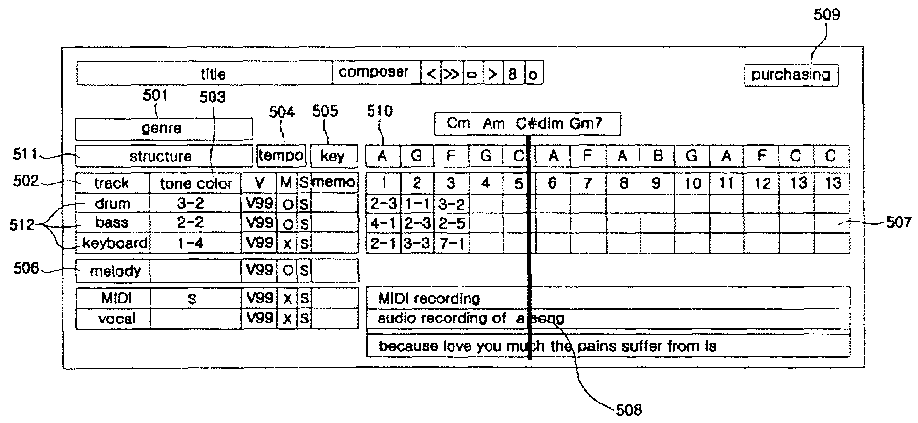 Internet Music Composition Application With Pattern-Combination Method