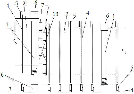 Assembly type concrete filled steel tube shear wall splitting and assembling connection structure and assembling connection method