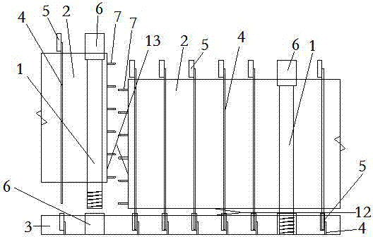 Assembly type concrete filled steel tube shear wall splitting and assembling connection structure and assembling connection method