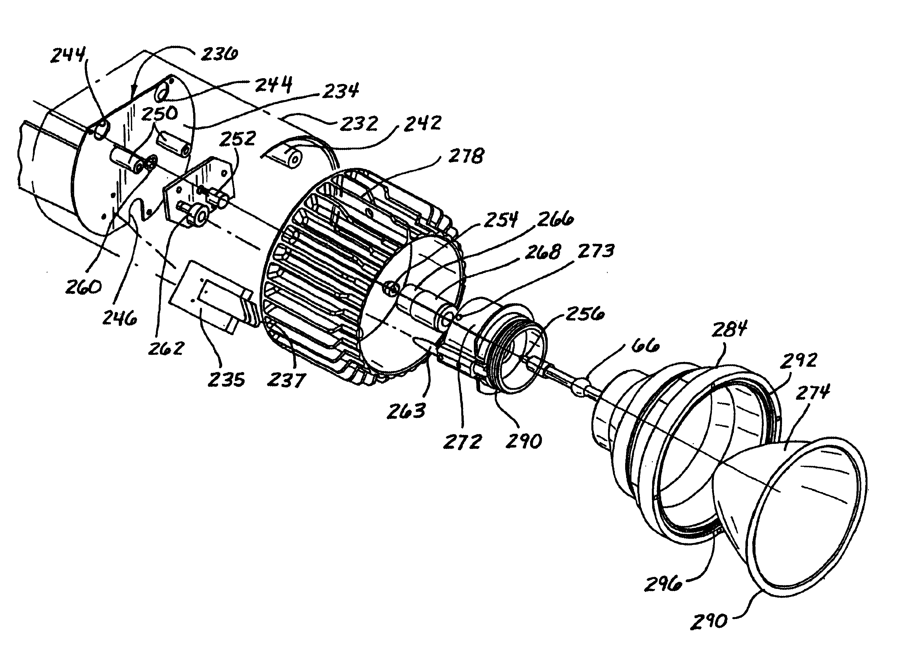 Apparatus and method for operating a portable xenon arc searchlight