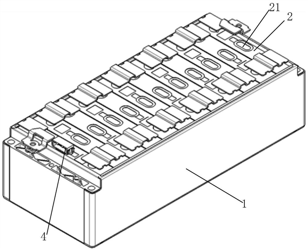 A battery thermal runaway gas discharge device, battery module and automobile