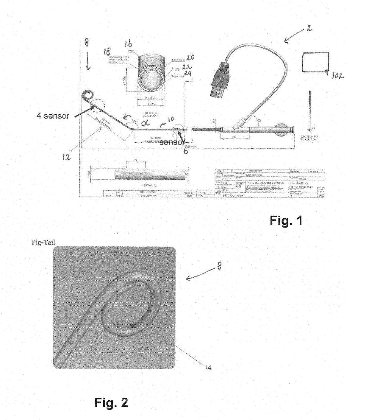 Dual Pressure Sensor Aortic-Valve Catheter