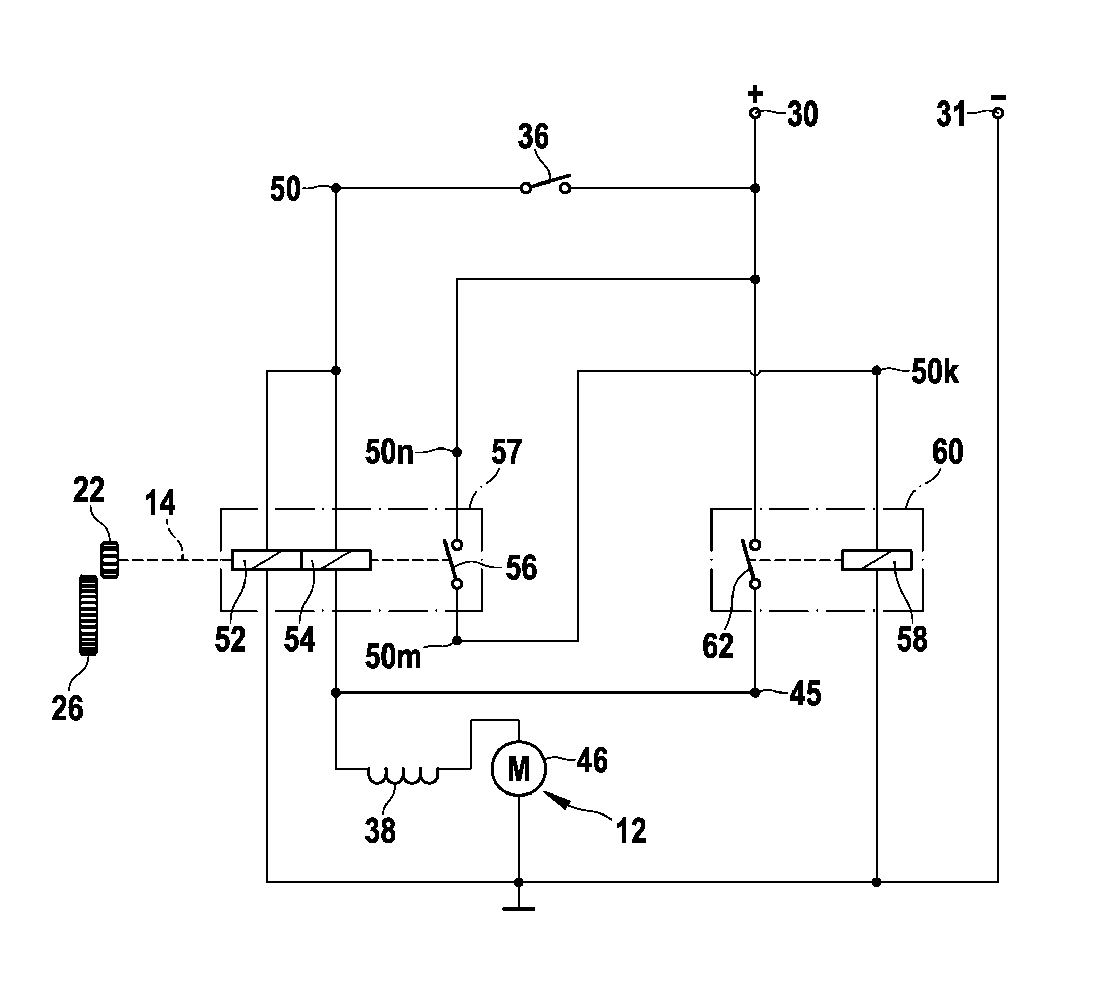 Starter for an internal combustion engine