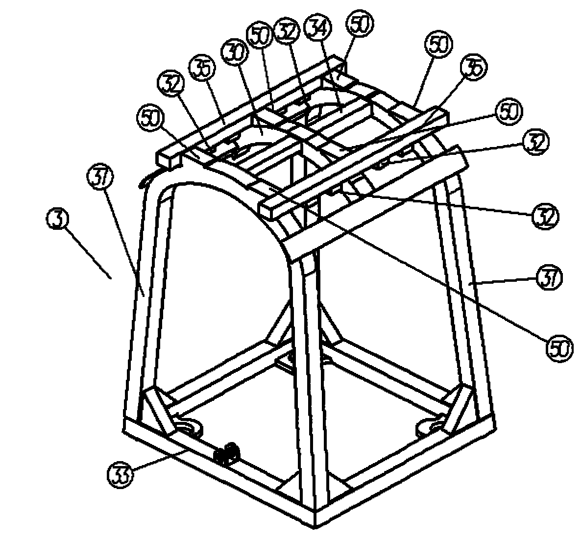 Roll-over protective device of engineering vehicles based on continuous shearing and energy absorption