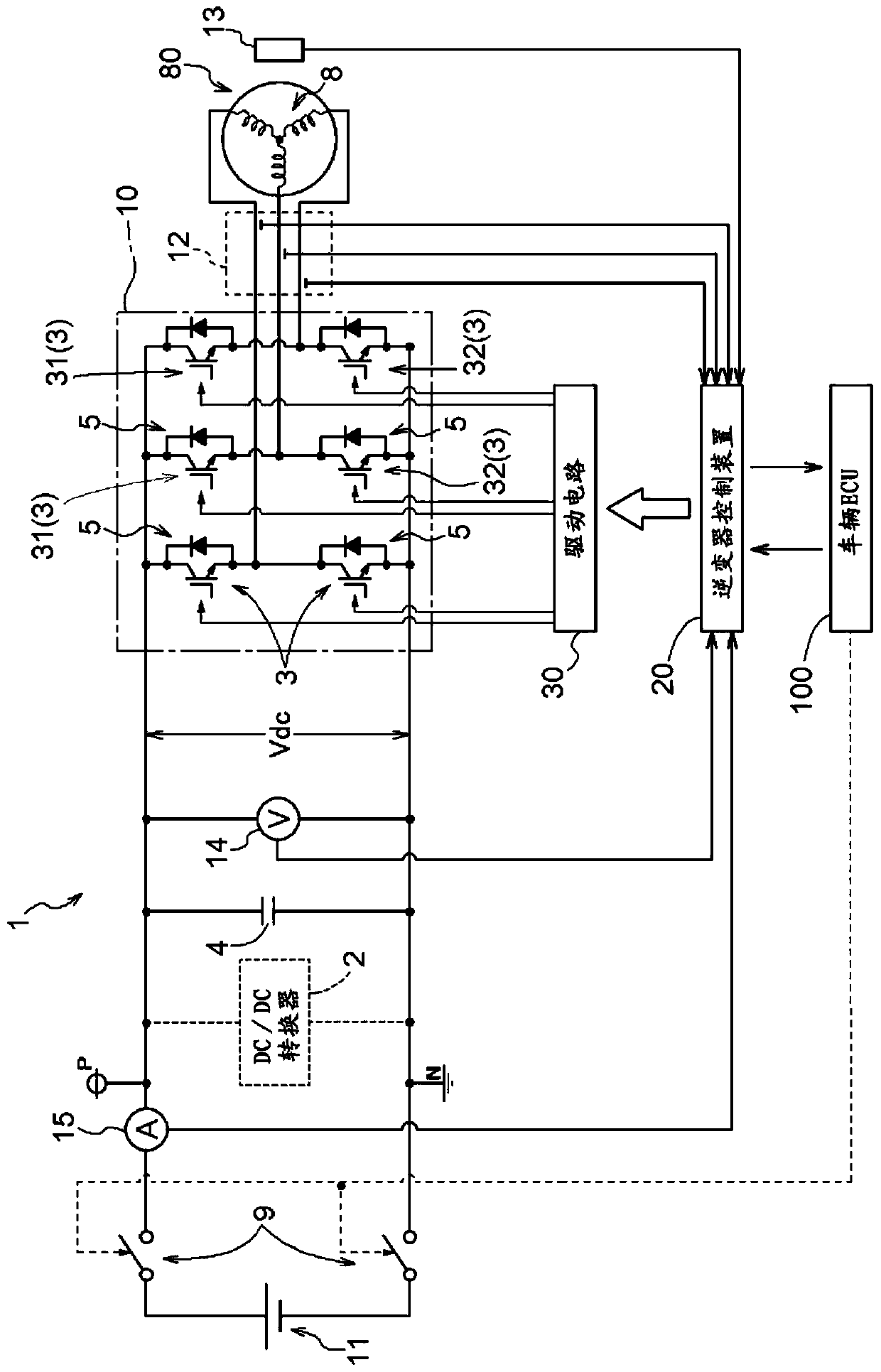 Inverter control device and vehicle control device