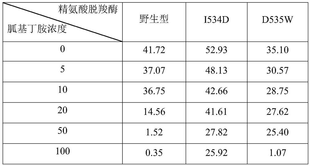 Arginine decarboxylase mutant and application thereof in production of agmatine