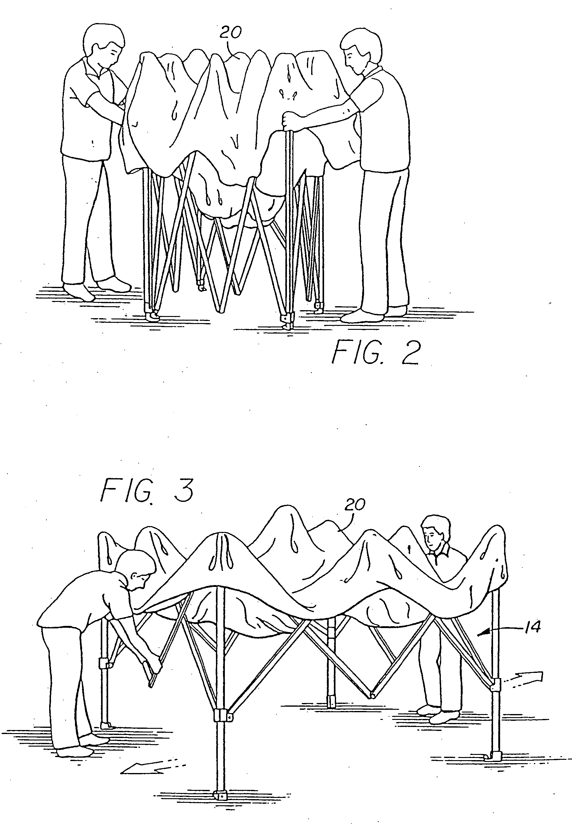 Collapsible shelter with flexible, collapsible canopy