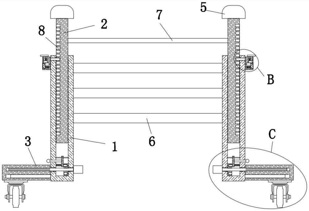 High-stability walking aid device suitable for nursing