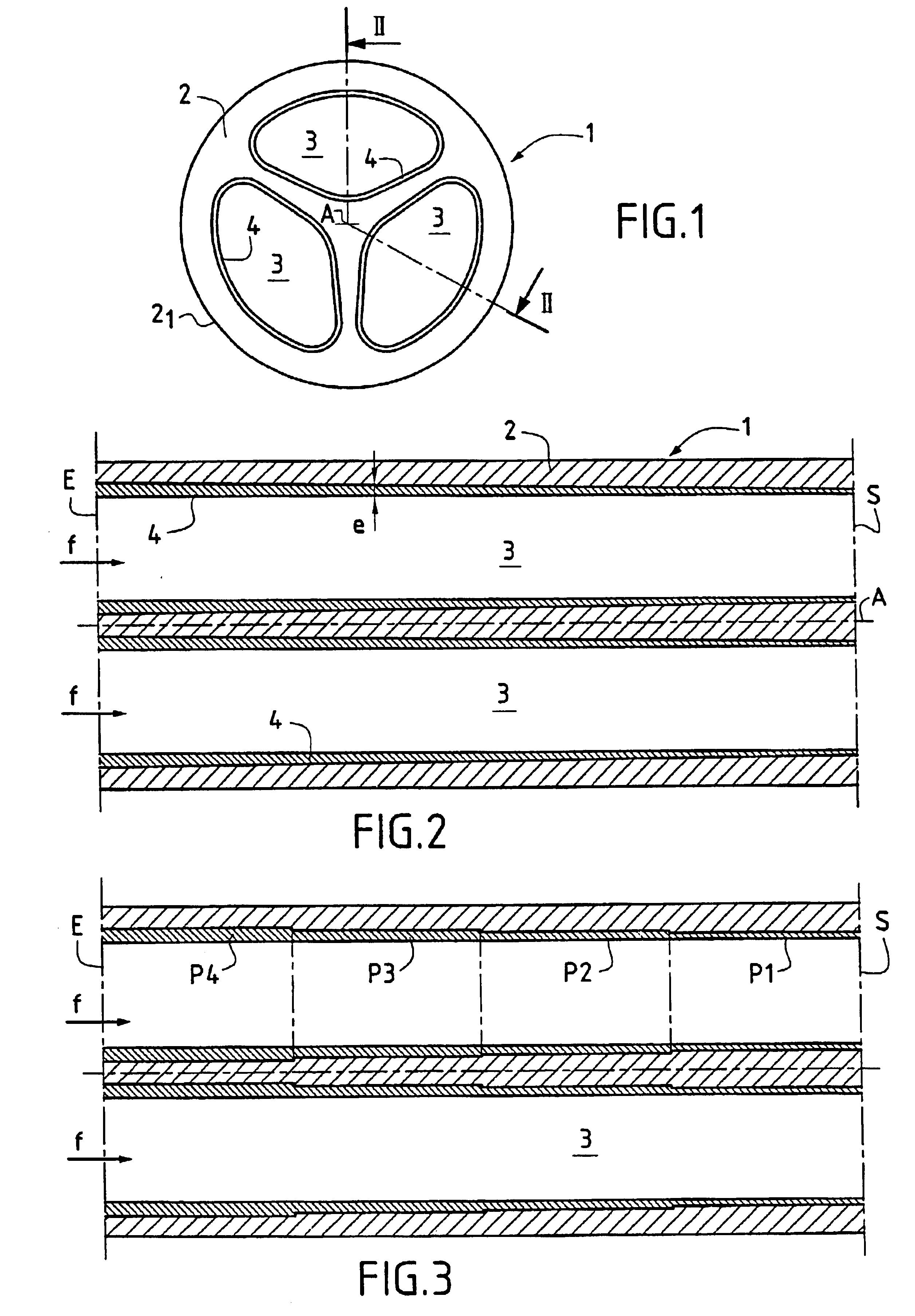 Cross-flow filter membrane and method of manufacturing it