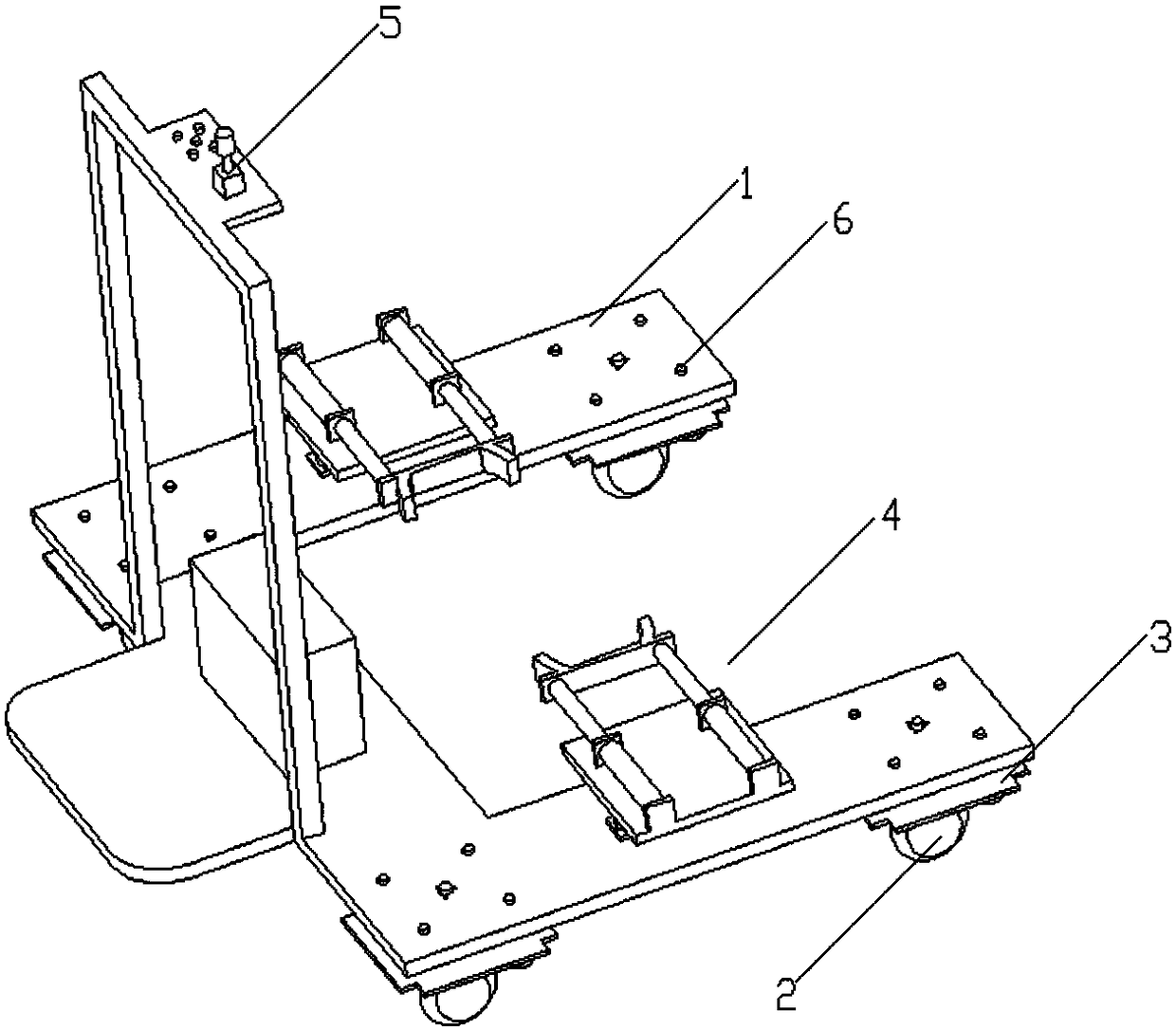 Conveying device with 360-degree steering function