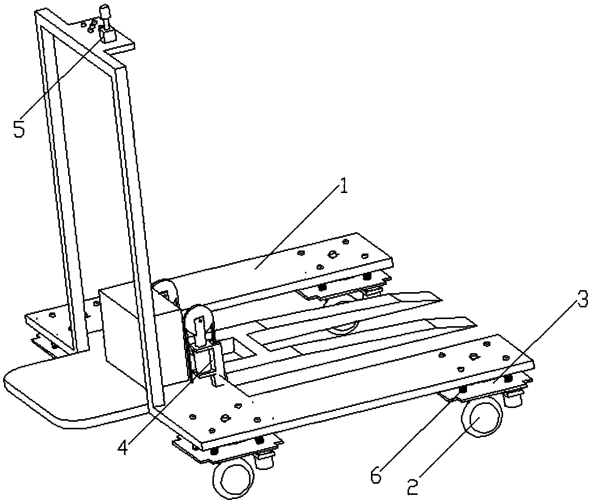 Conveying device with 360-degree steering function