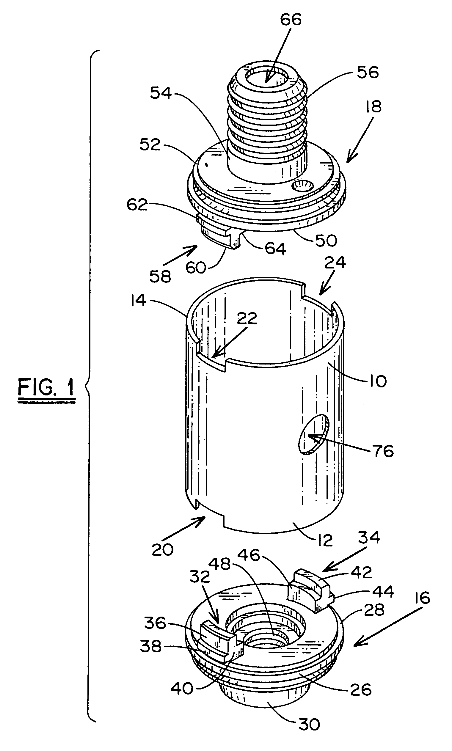 Electronic device enclosure with rotationally locked body and header