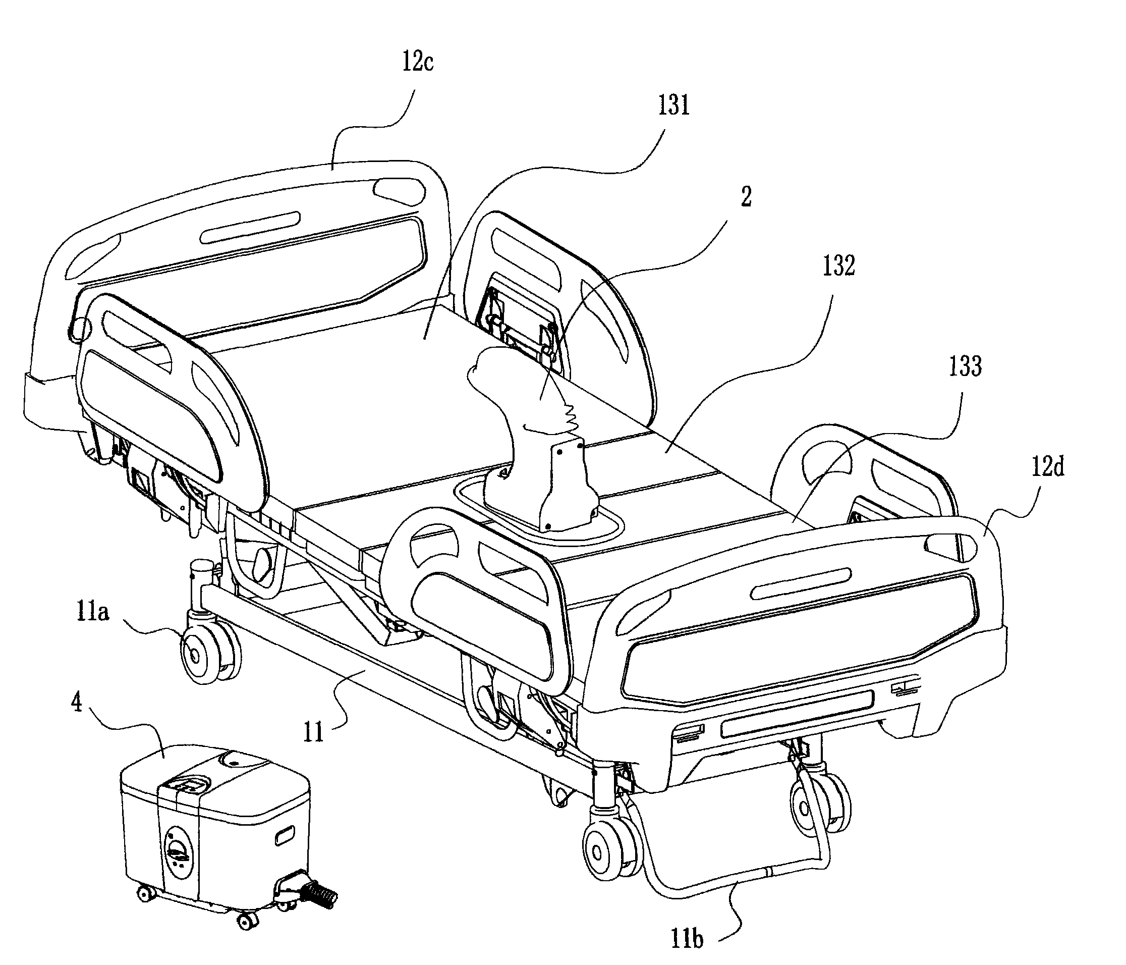 Intelligent nursing bed