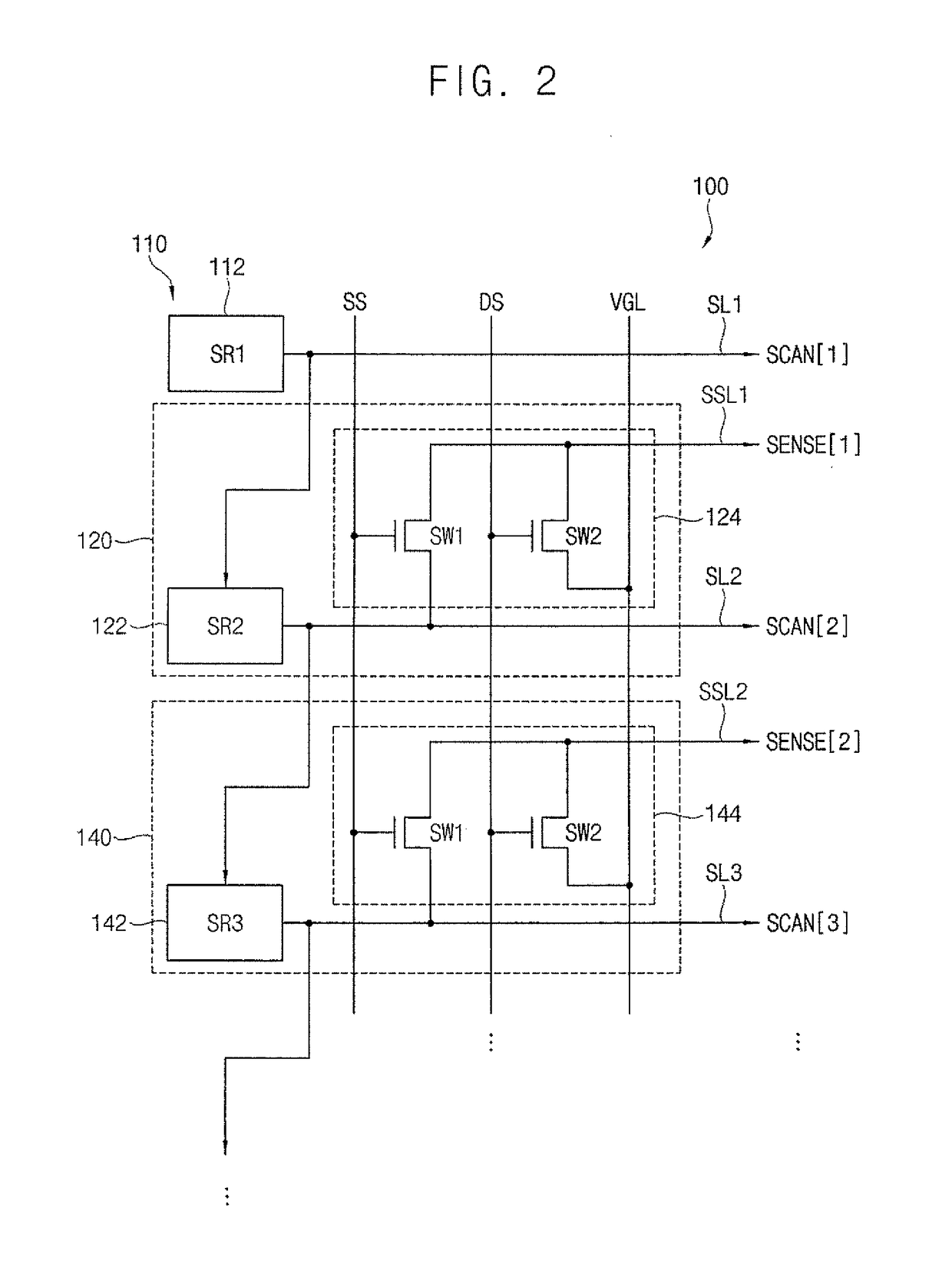 Organic light emitting display device having a gate driving circuit for outputting a sensing signal