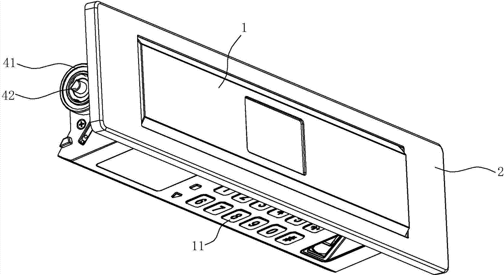 Panel device of strongbox cabinet