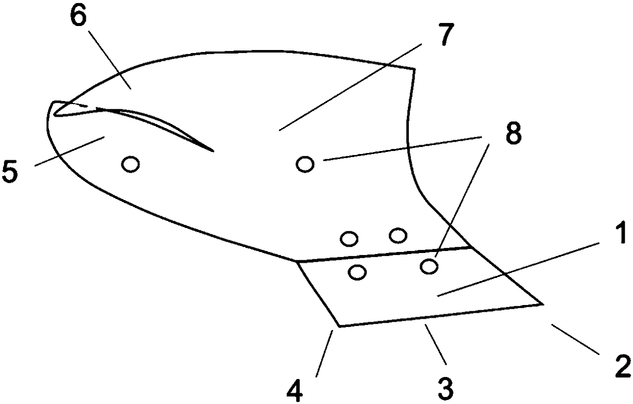 Share-type bottom mud plow with forked-tail-wing plow body