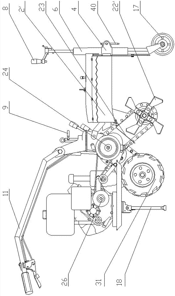 Cultivator-hiller suitable for operation between ridges